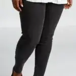 Jean Elastique Noir Femme