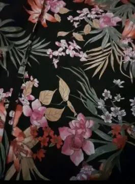 Pantalon Fluide Imprimé Tropical taille cordon – Image 5