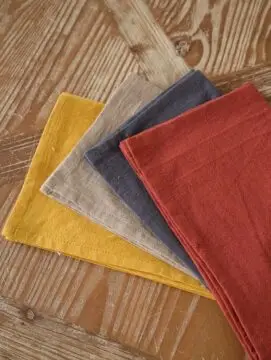 Lot 4 Serviettes de Table Tissu Couleur