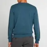 Pull ELIOT uni à col rond - Bleu – Image 2