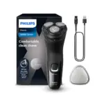 Rasoir 3 Têtes Rechargeable Philips 3000 + Adaptateur