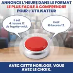 Horloge Parlante pour Alzheimer, Malvoyants, Aveugles ou Personnes Agées - Réveil Alarme Senior – Image 5