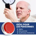 Horloge Parlante pour Alzheimer, Malvoyants, Aveugles ou Personnes Agées - Réveil Alarme Senior – Image 3