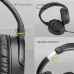 Casque Audio TV Supra-auriculaire Filaire Extensible – Image 5