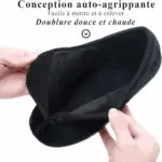 Chaussons LEONCE Velcro Noir – Image 2