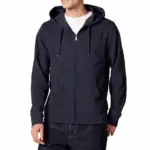 Sweat Capuche Zippé Bleu Marine