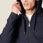 Sweat Capuche Zippé Bleu Marine – Image 2