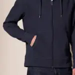 Sweat Capuche Zippé Bleu Marine – Image 3