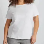 T-Shirt Femme Col Rond Grande Taille – Image 2