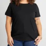 T-Shirt Femme Col Rond Grande Taille – Image 3