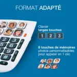 Téléphone Filaire Sénior Grandes touches Alcatel TMAX10 – Image 2