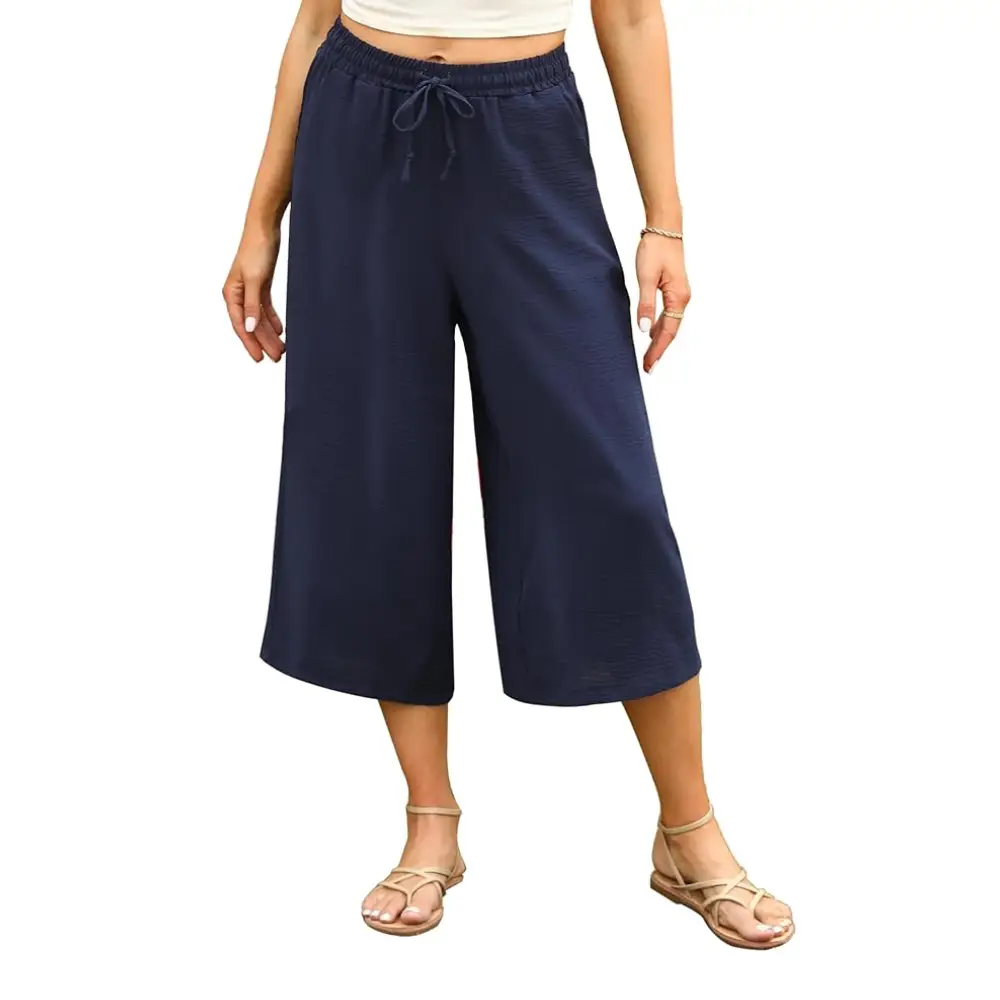 Jupe Culotte CHIC 34 Pantacourt CHIC 3/4 Bleu Marine – Image 1