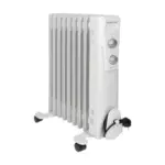 Chauffage électrique radiateur mobile bain d'huile - roulettes