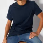 T-shirt uni coton Bleu Marine - homme – Image 2