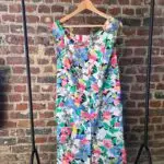 2nde Main XL - Robe Eté sans manches - Motif floral multicolore