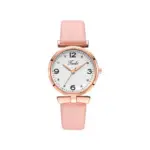 Montre Femme Effet Cuir Rose